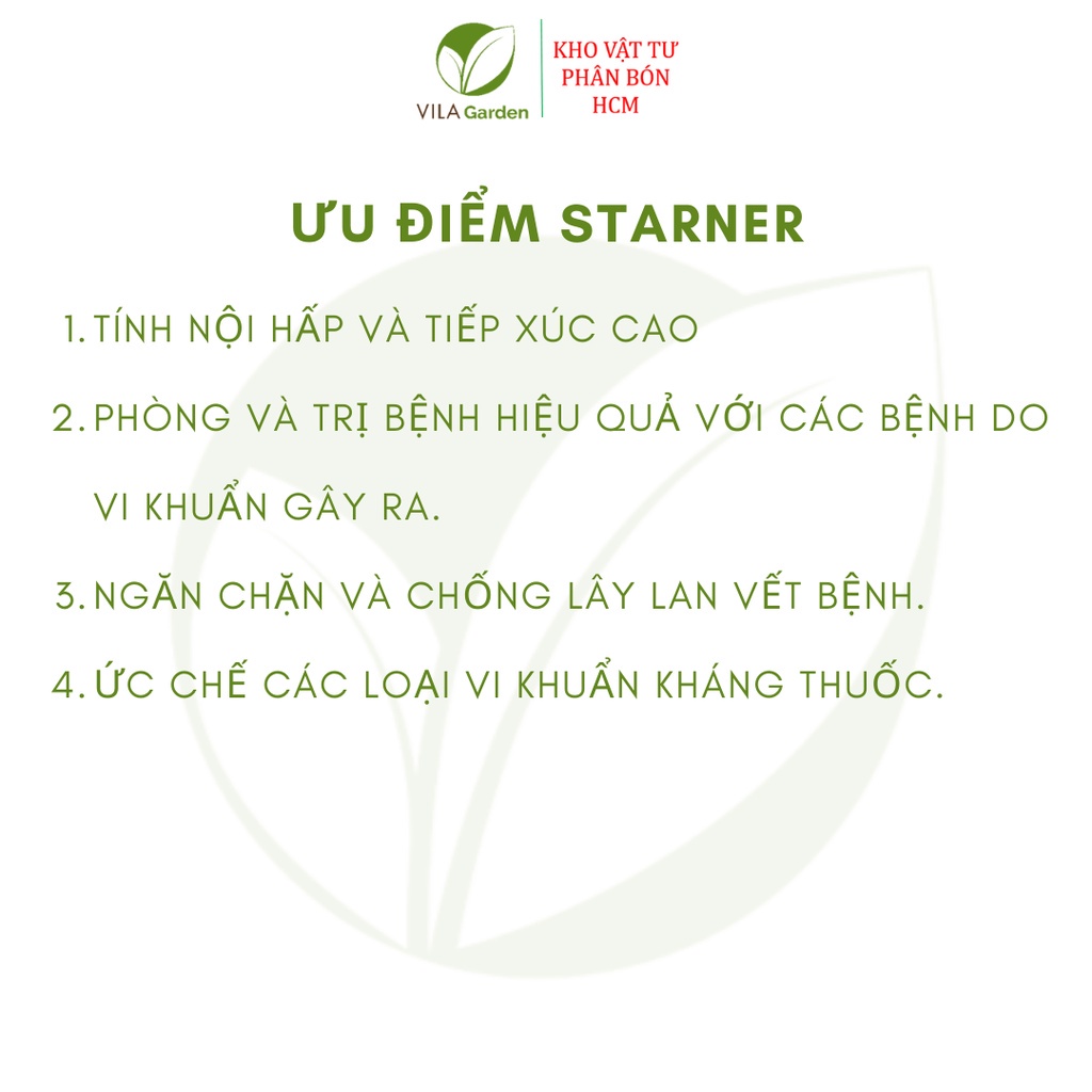 Thuốc Trừ Bệnh STARNER 20WP Nhật Bản - đặc trị vi khuẩn, cháy bìa lá cho cây kiểng