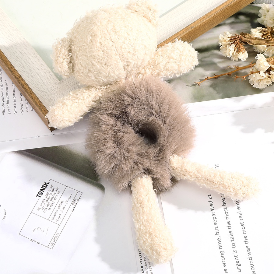 Dây thun cột tóc hình thỏ / gấu nhồi bông dễ thương cho nữ
