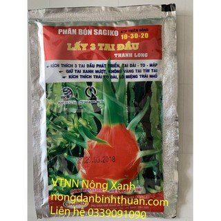 Lấy ba tai đầu Thanh long - phân bón SAGIKO 10-30-20 - SAGIKO LẤY 3 TAI ĐẦU