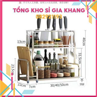 sp72 ⭐️ kệ INOX Đựng Gia Vị Nhà Bếp 2 Tầng và 3 Tầng - Kệ Đựng Cao Cấp Chống Han Gỉ Thiết Kế Thông Minh Gọn Nhẹ