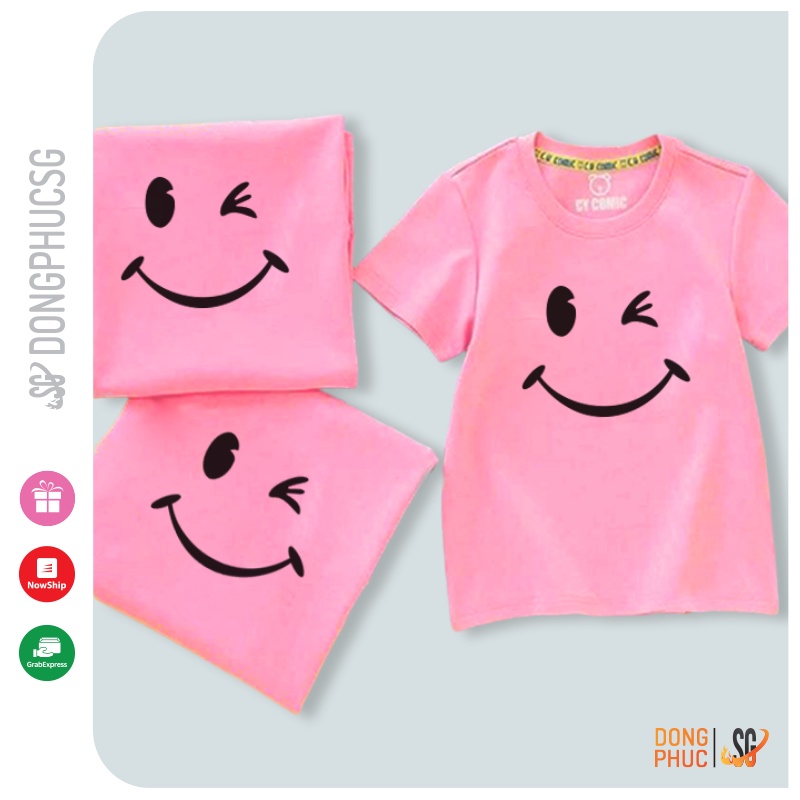 Áo thun đồ đồng phục gia đình mẫu mặt cười dễ thương thun cotton mềm mịn GD314 | SG