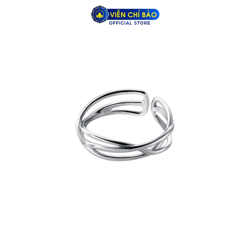 Nhẫn bạc nữ ngón út hình đan chéo chất liệu bạc 925 thời trang phụ kiện trang sức nữ Viễn Chí Bảo N000424