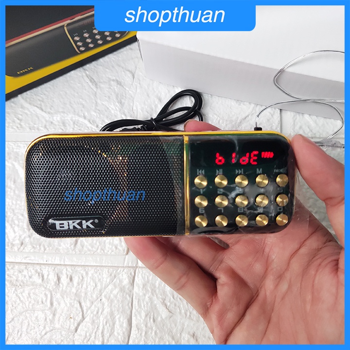 [Mã ELHACE giảm 4% đơn 300K] Loa BKK K51 - 2 Pin Có Đèn Pin, Nghe Thẻ Nhớ, USB, Nghe FM Radio