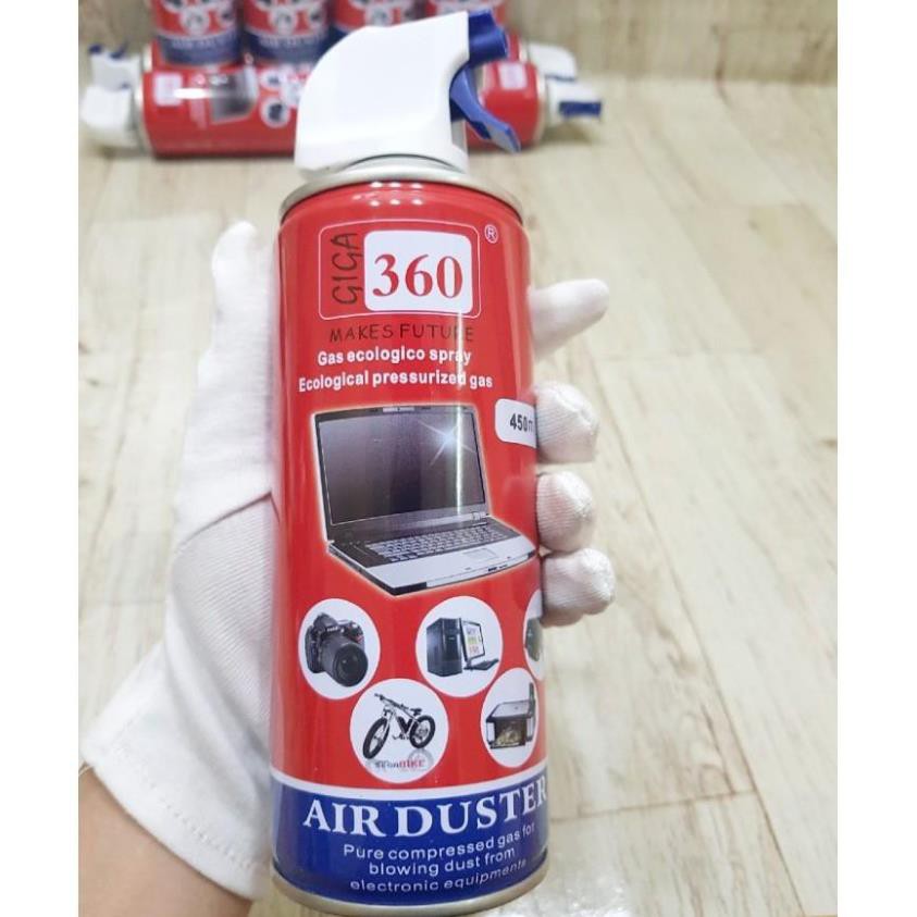 Bình xịt bụi khí nén Air Duster vệ sinh Laptop Máy Tính - Nước Lau Giga 360.NLG