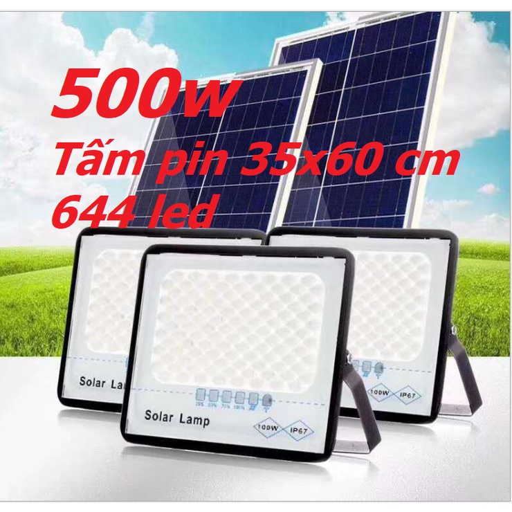 Đèn Năng Lượng Mặt Trời, Đèn LED Năng Lượng Mặt Trời Chống Lóa 50W 100W 200W 500W - BẢo hành 2 năm