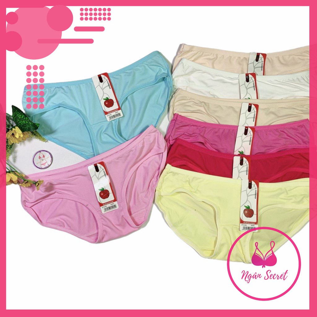Set 10 quần lót nữ cotton trơn 9310 size <55kg