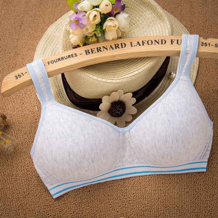 Áo Ngực cotton Không Gọng Màu Trơn Thoải Mái Cho Nữ