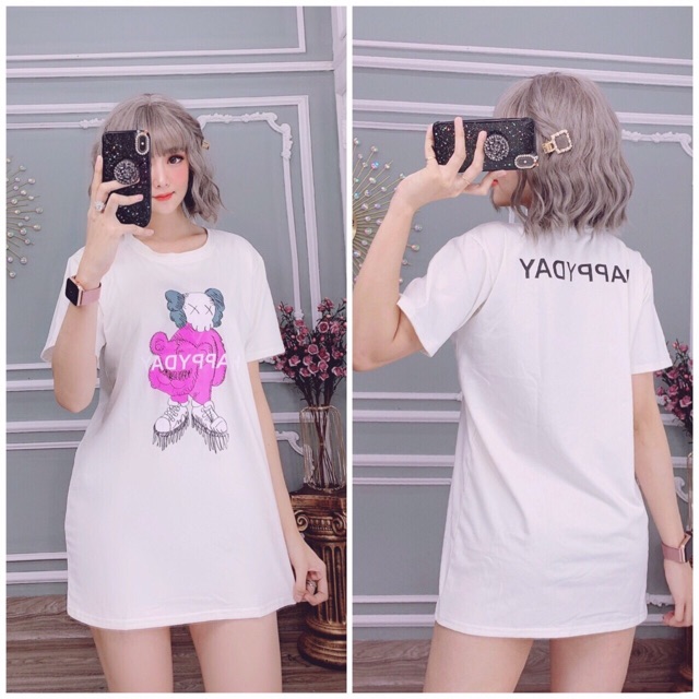 Áo váy form rộng-giấu quần in 2 mặt (chất dày đẹp)