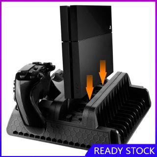 Flgiá đỡ sạc kép dạng đứng với quạt làm mát cho ps4/ps4 slim/ps4 pro