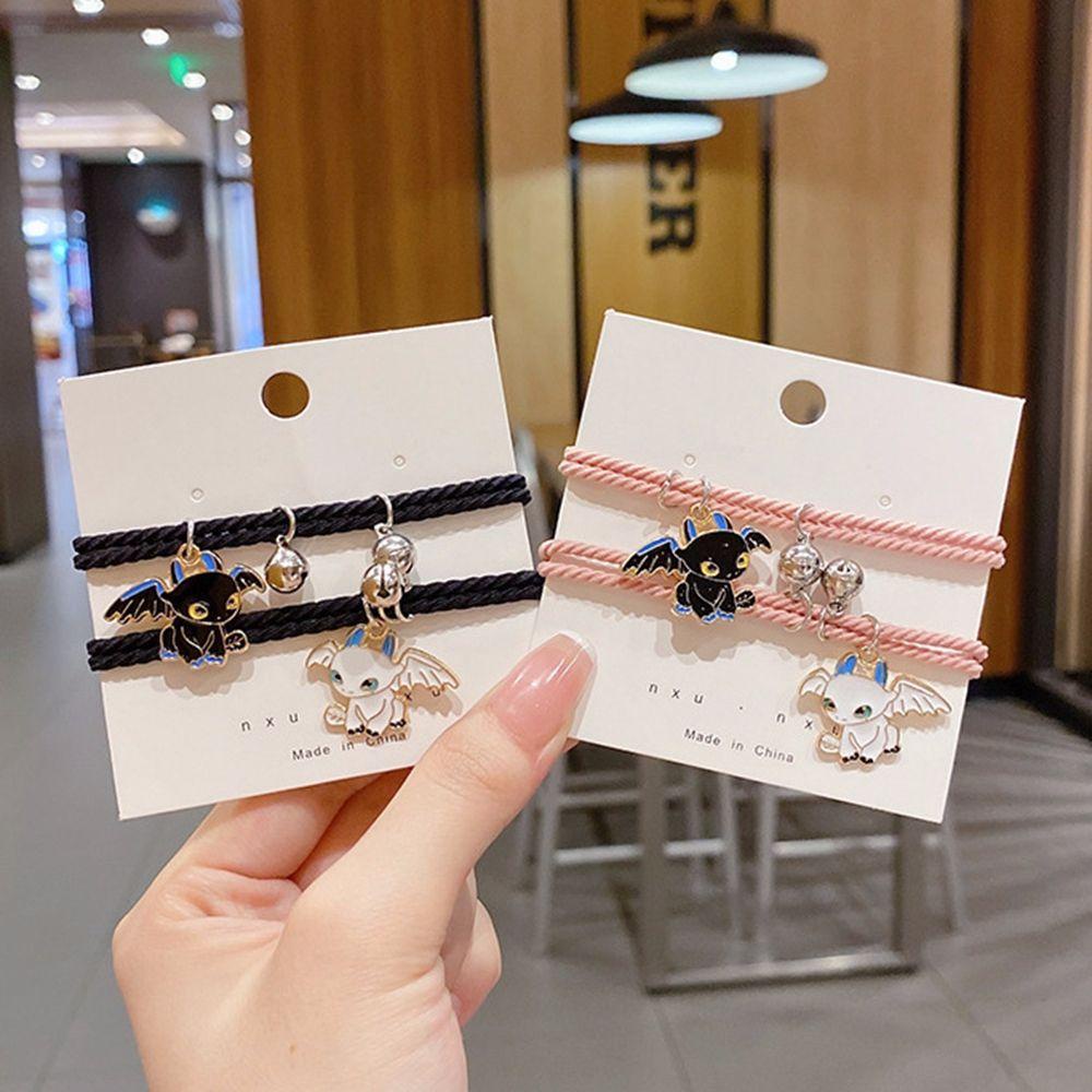 Vòng Tay Dây Thừng Mặt Hình Quỷ Hoạt Hình Dễ Thương Thanh Lịch Dành Cho Nam Nữ