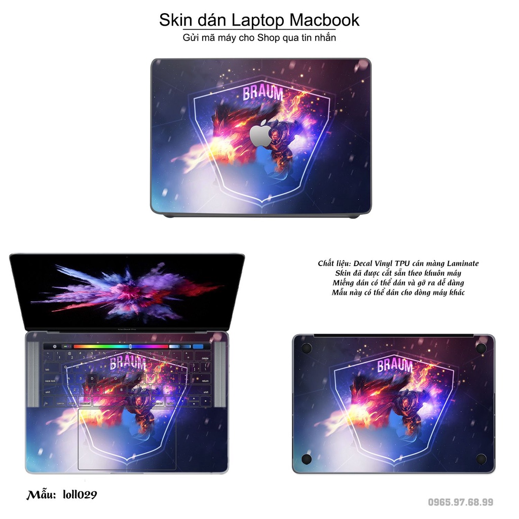 Skin dán Macbook mẫu Liên Minh Huyền Thoại (đã cắt sẵn, inbox mã máy cho shop)