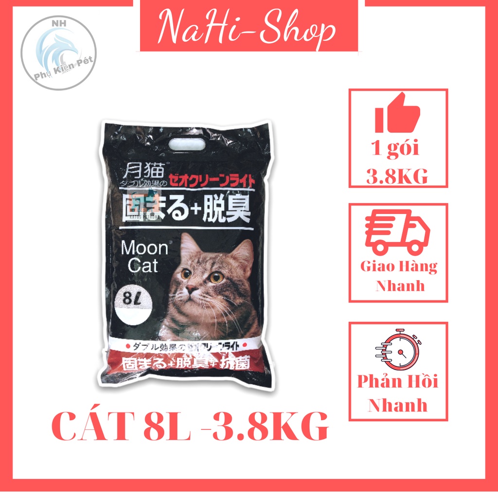 Cát Vệ Sinh Cho Mèo 8L- Vón Cục Nhanh Khử Mùi tốt Hàng Nhật 3.8kg- NaHi Shop