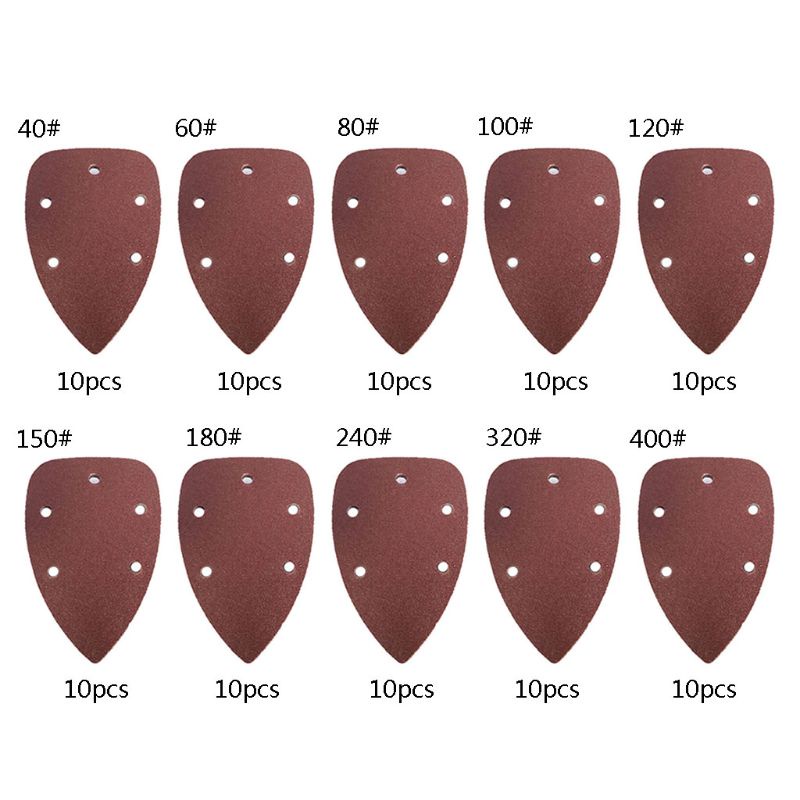 Bộ 10 Đĩa Chà Nhám Hình Tam Giác Cho Máy Chà Nhám Đánh Bóng Delta Sander