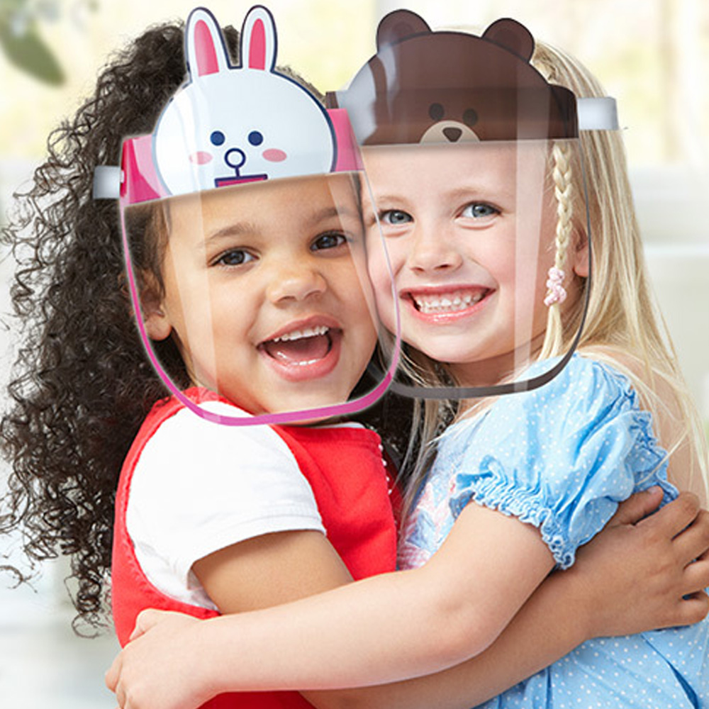 PET Kids Cartoon Face Shield An toàn cho trẻ em Mặt nạ bảo vệ Mặt nạ chống sương mù Chống tia cực tím Mặt nạ trong suốt cho bé trai cô gái | BigBuy360 - bigbuy360.vn