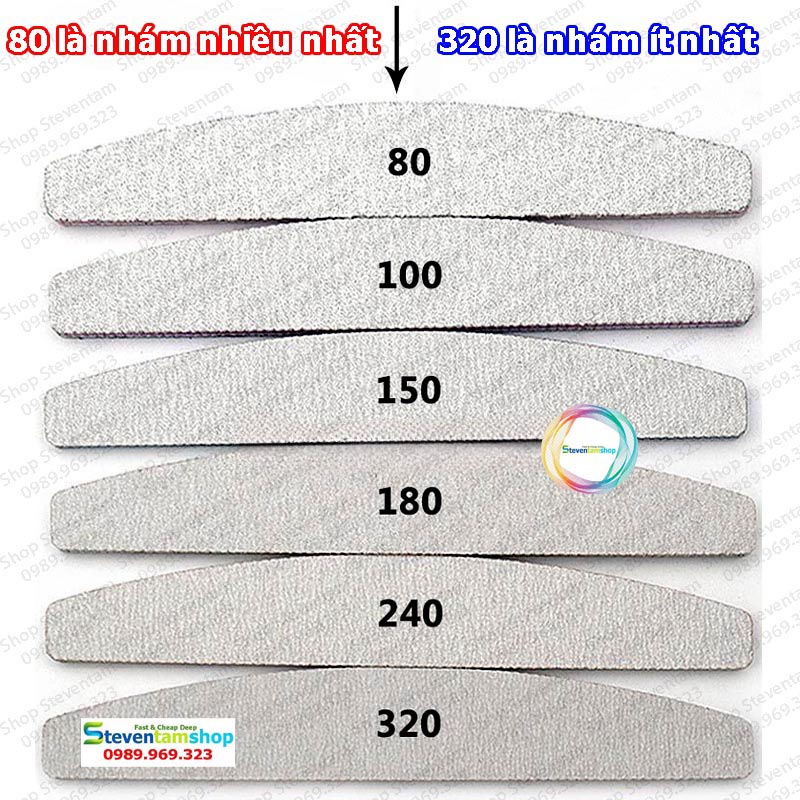 Dũa móng giả Sunshine hình lá liễu full các loại nhám