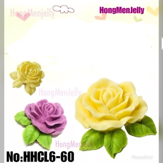 Khuôn Silicon hoa Hồng Có lá 5,5cm- khuôn rau câu - Khuôn trung thu hiện đại