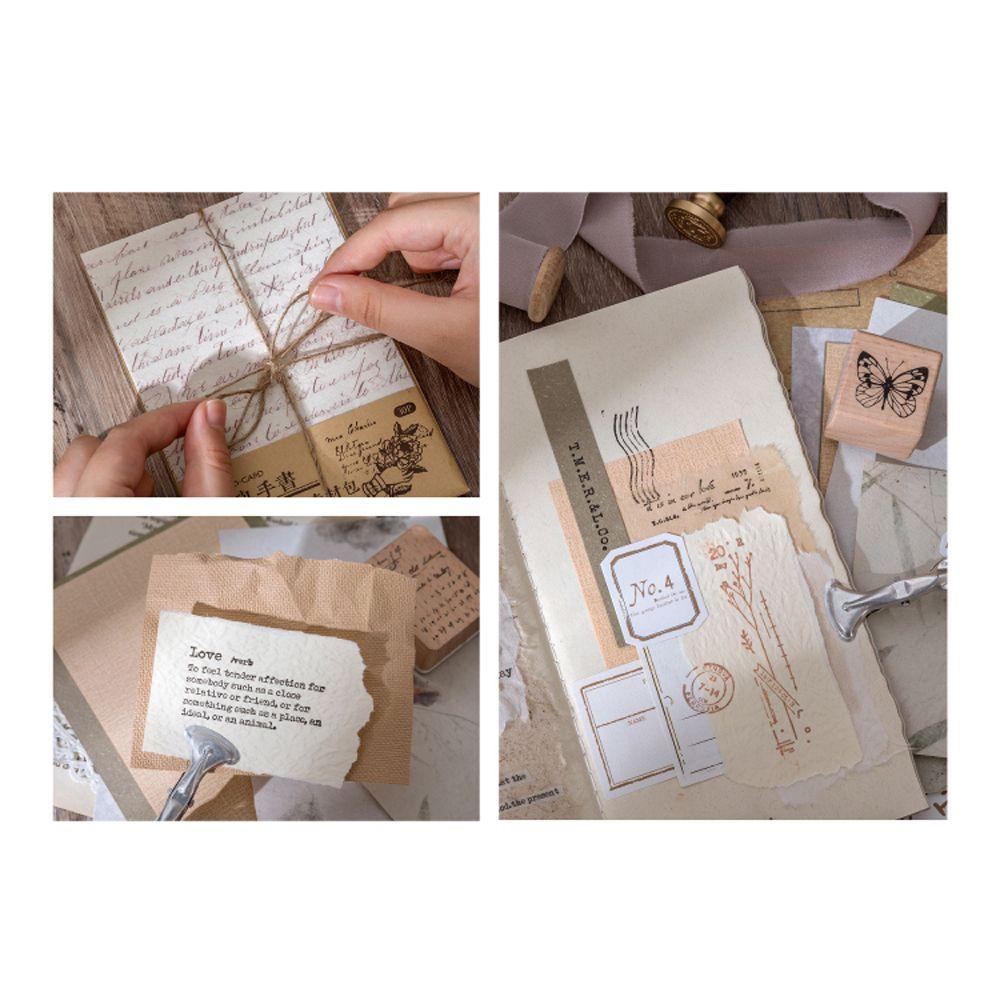 Set 30 Giấy Ghi Chú Trang Trí Sổ Tay Phong Cách Retro