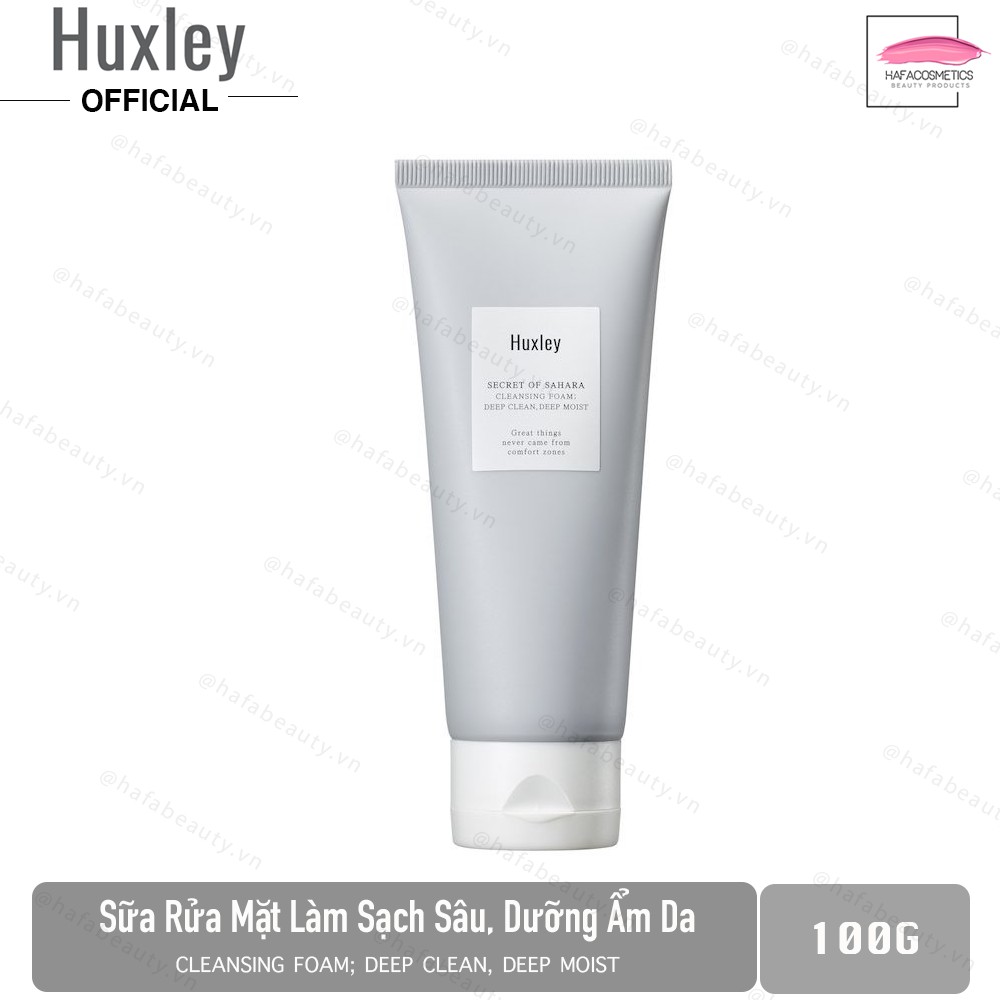 Sữa rửa mặt HUXLEY Cleansing Foam; Deep Clean, Deep Moist 100g