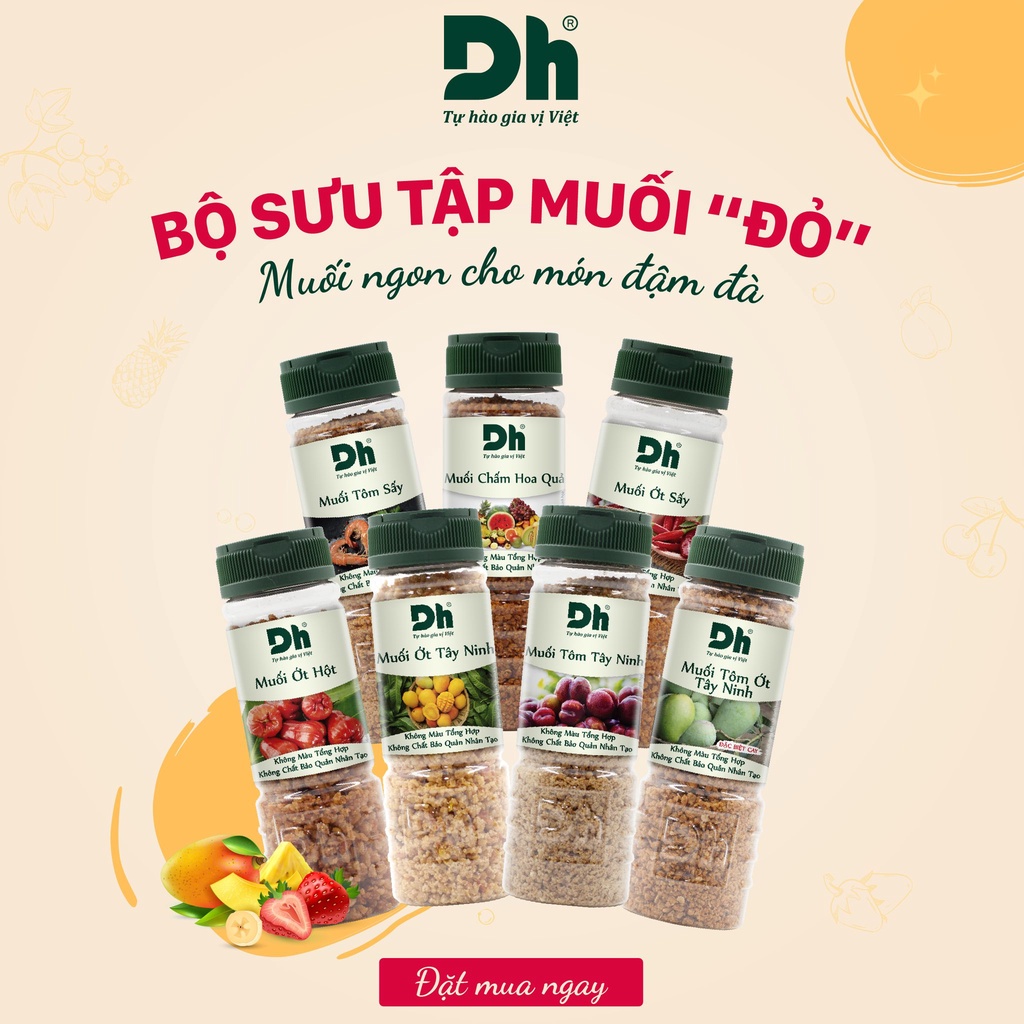 Muối ớt sấy Dh Foods muối chấm hoa quả 110gr