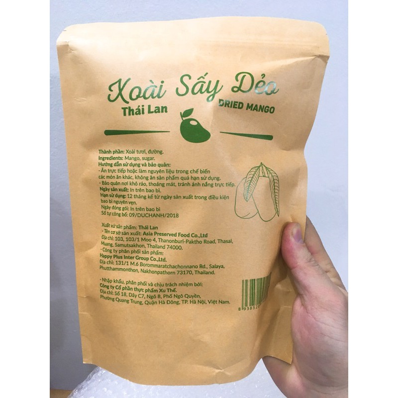 xoài sấy dẻo Thái Lan 500g ( nhập khẩu pp cty Đức Hạnh )