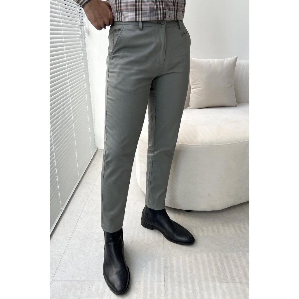 Quần Khaki Americus Gosani Phom Slimfit Màu Xám Và Xanh Rêu