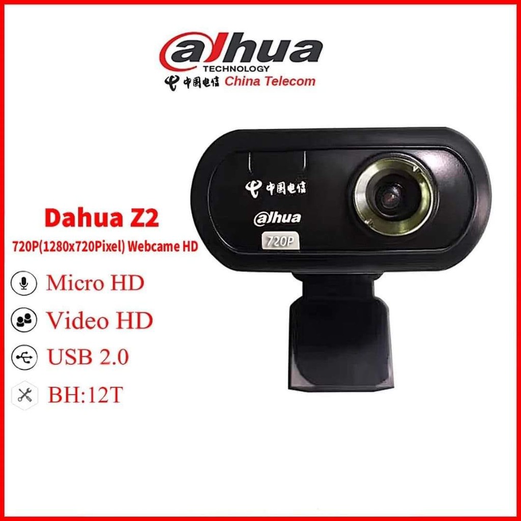 [Mã ELFLASH5 giảm 20K đơn 50K] Camera Webcam Dahua Z2 , Z2+ phân giải HD 720P