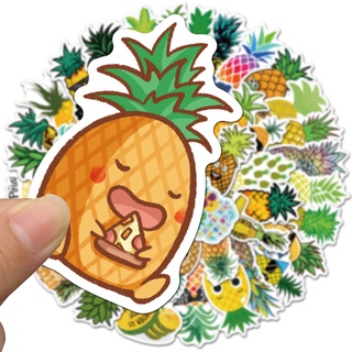 Set 50/100 hình dán trang trí đa dụng họa tiết quả dứa ngộ nghĩnh dễ thương