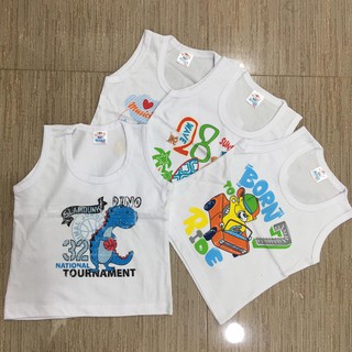 [THUN COTTON] Áo ba lỗ trắng MINAS(3-24kg)
