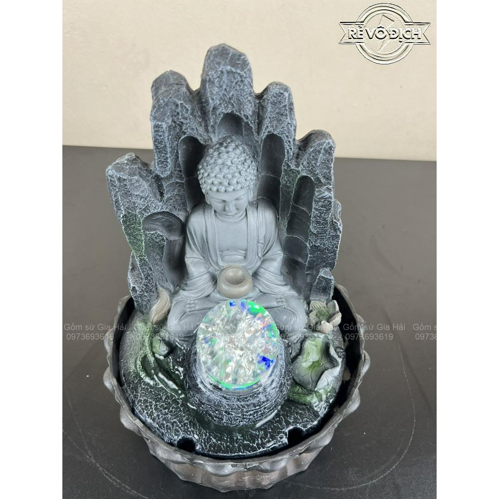 Thác nước phong thủy để bàn đức phật tọa thiền 16099