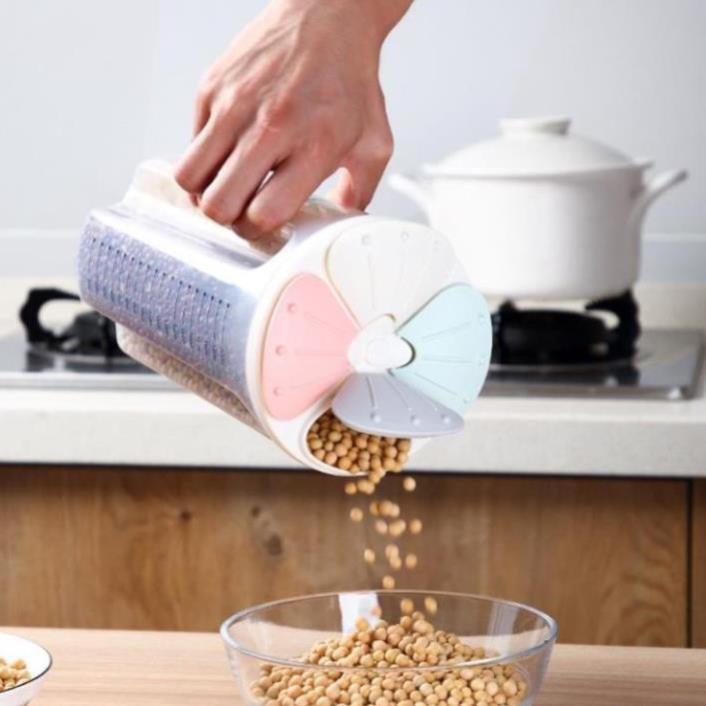 (SIÊU HOT) Hộp Bảo Quản Thực Phẩm, Lọ, Hũ Nhựa Trong Suốt 1500ml/2500 Nhiều Ngăn Đựng Gia Vị,Đồ Khô, Ngũ Cốc,...