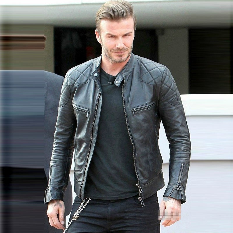 Áo khoác da Homme de Monaco - Leather Jacket Shoulder Padding for Men