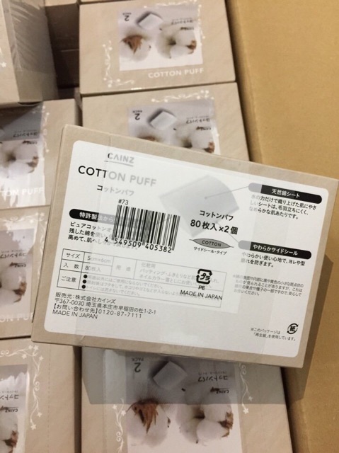Combo 2 hộp  BÔng tẩy trang Clean Puff Nhật Bản