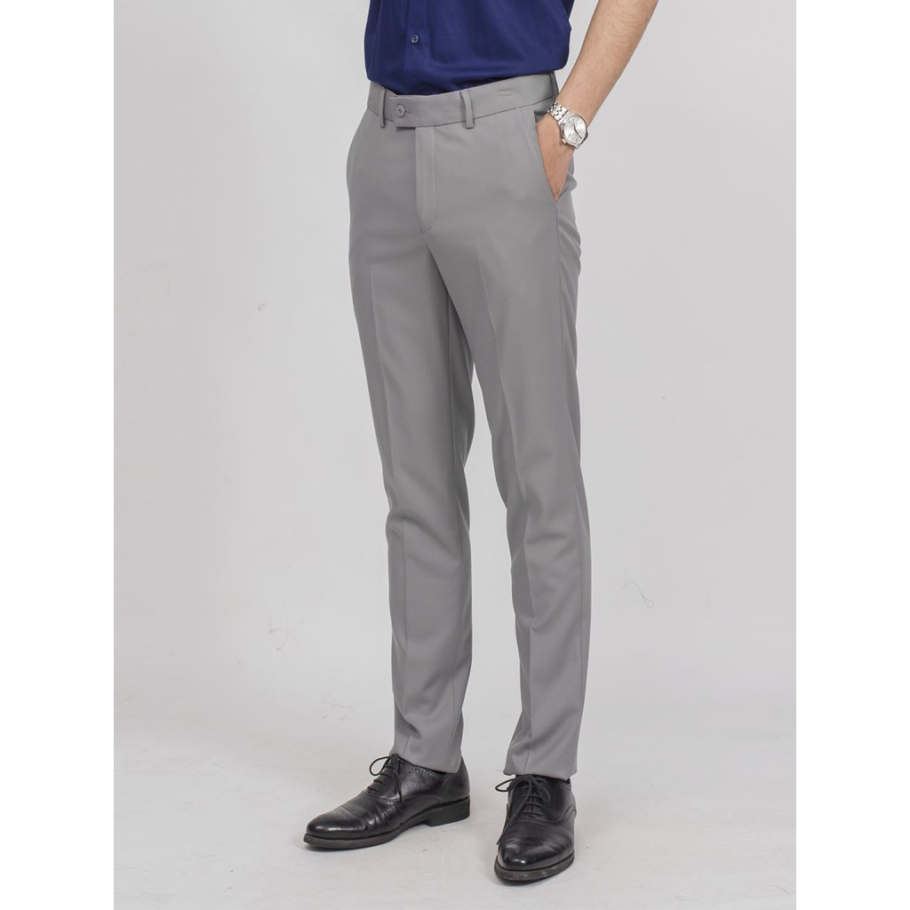 Quần Tây Nam Aristino ATRR0109 Quần Âu Nam Màu Xám Form Dáng Slim Fit Chất Liệu Polyester