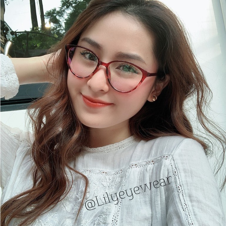 Gọng kính cận mắt mèo nhựa dẻo thời trang nữ Lilyeyewear 2360 - Lọc ánh sáng xanh