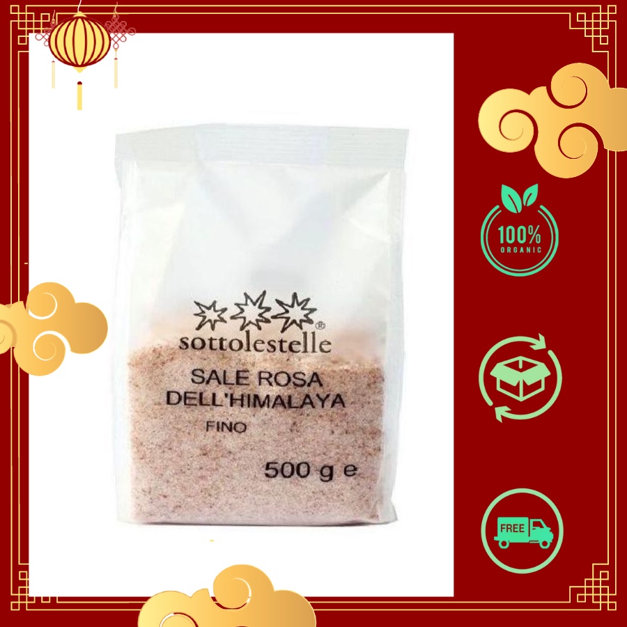 Muối hồng Himalaya Sottolestelle 500g, muối hồng cao cấp Ý nấu ăn, nấu sữa... hỗ trợ ăn kiêng giảm cân