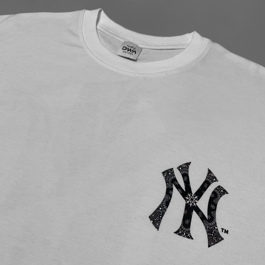 Áo thun tay lỡ MLB paisley megalogo, áo phông form rộng nam nữ T shirt unisex, DWA.Unisex