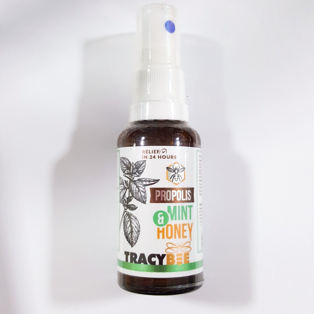 Keo Ong Xịt Giảm Viêm Họng Vị Bạc Hà Cho Người Lớn Và Trẻ Em Từ 2 Tuổi Propolis Mint & Honey 30ml