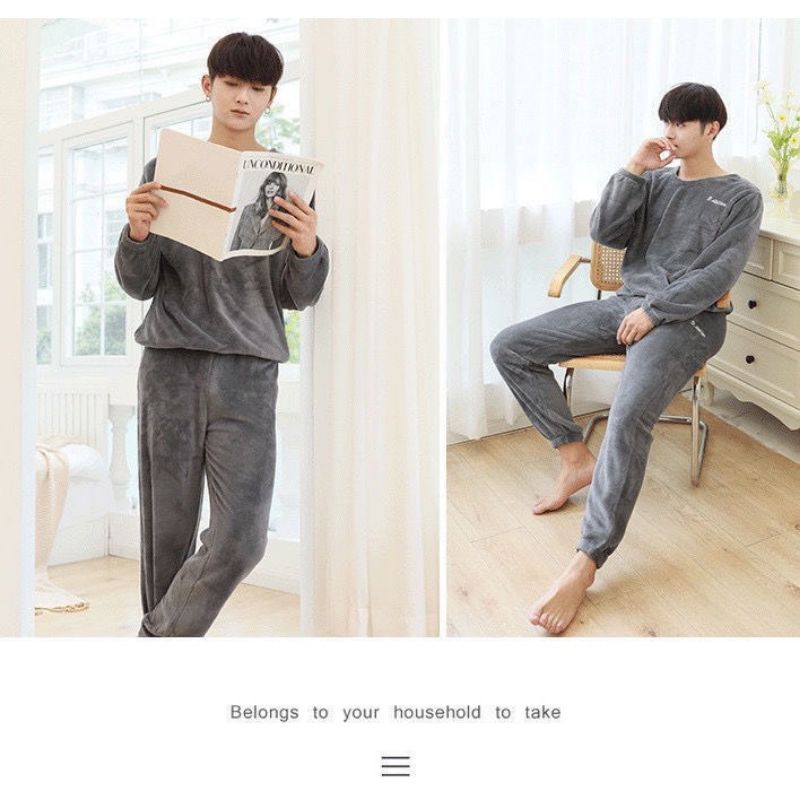 Bộ đồ ngủ nhung mịn ấm hàng L1 | BigBuy360 - bigbuy360.vn