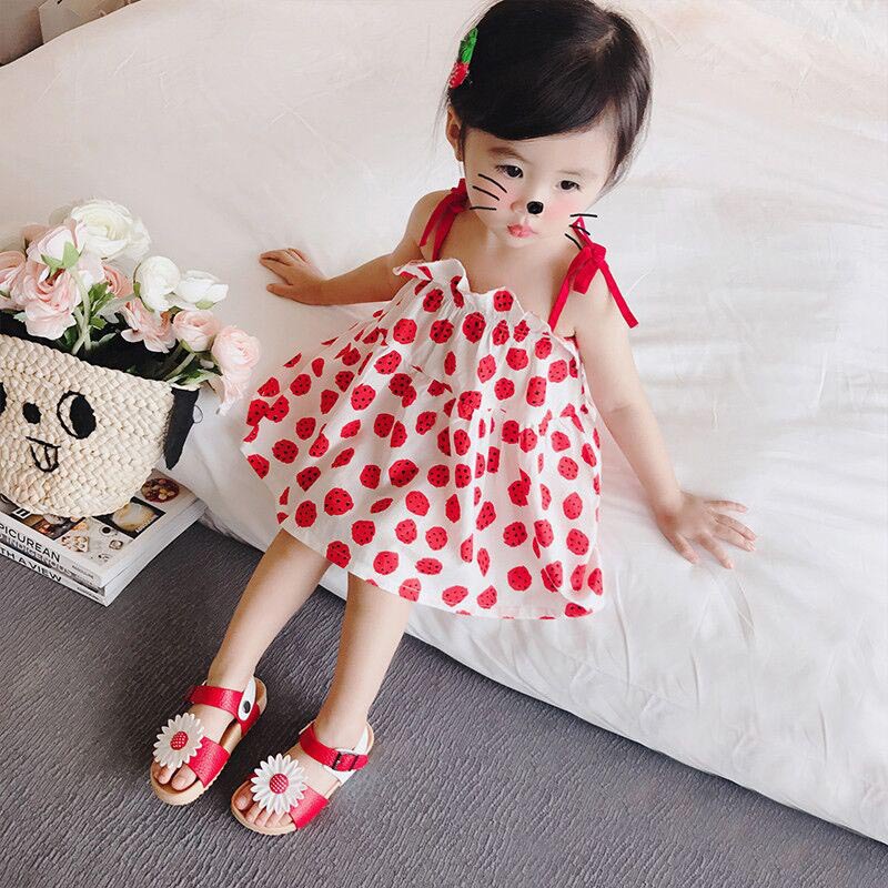 Đầm hai dây IQ ANGEL phong cách Hàn Quốc ngọt ngào dễ thương dành cho bé gái