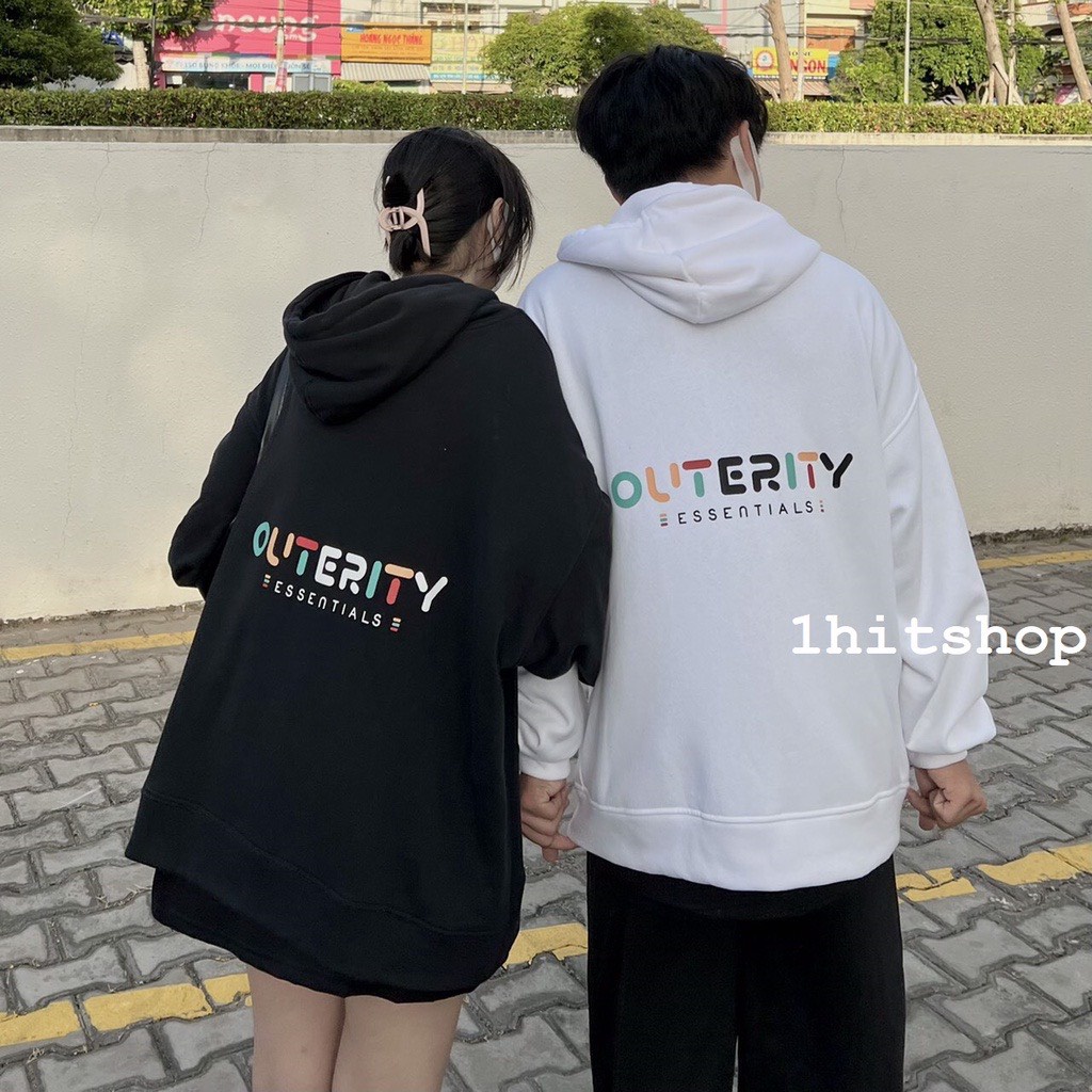Áo khoác cầu vồng OUTERITY Chất nỉ cottong fom thụng