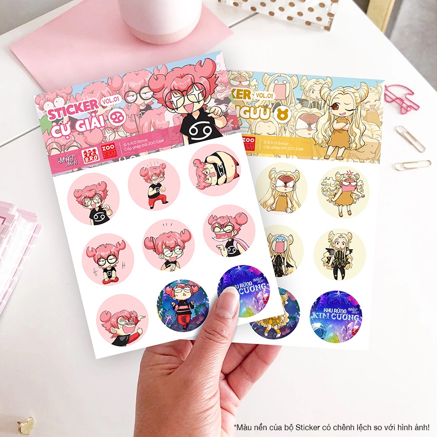 Bộ Sticker Lớp Học Mật Ngữ Vol.01 - Cự Giải và Kim Ngưu - Board Game VN