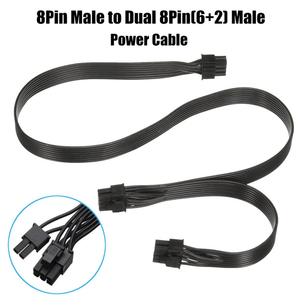 Dây Cáp Nguồn Pci-E 8pin  Male Sang Male 18awg 8pin Male Dual 8pin