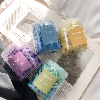 Set 50 Dây Cột Tóc Đuôi Ngựa E120 Phối Màu Gradient Độc Đáo