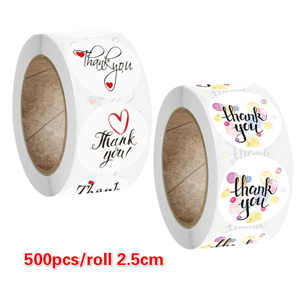 Cuộn 500 Miếng Dán Chữ Thank You