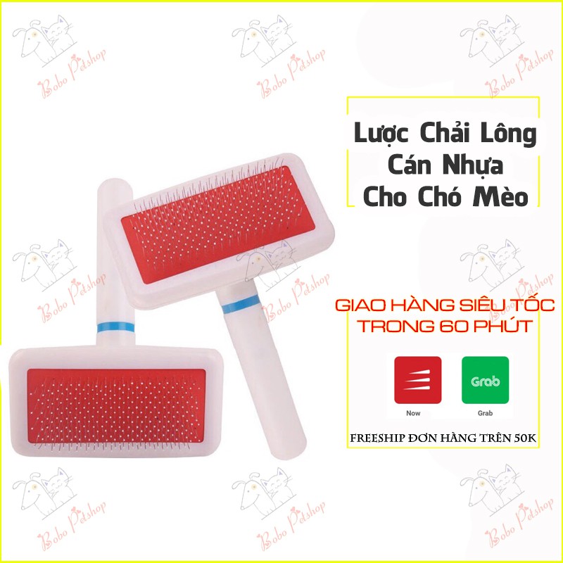 Lược Chải Lông Nhựa Trắng Chó Mèo Lược Bớt Lông Rụng Chống Búi Lông Tắc Ruột - Bobo Pet Shop Hà Nội