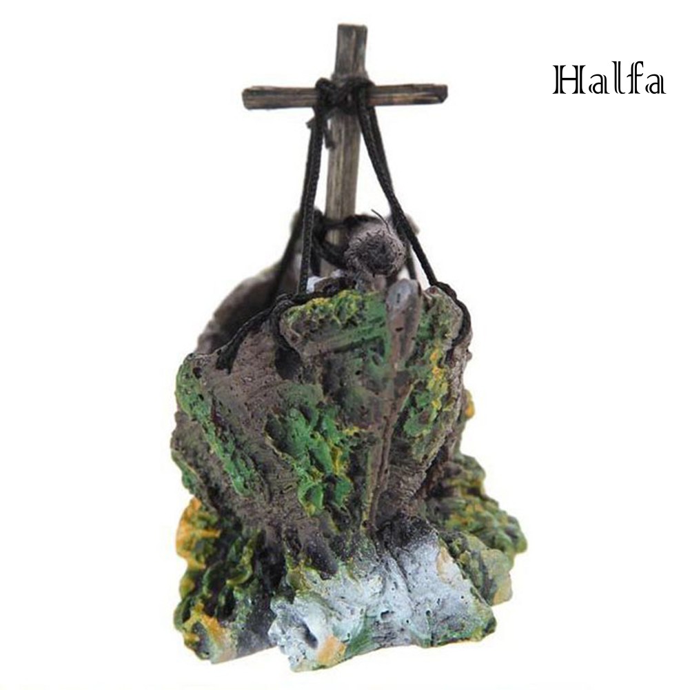 Mô Hình Chiếc Thuyền Trang Trí Bể Cá Bằng Nhựa Resin Độc Đáo