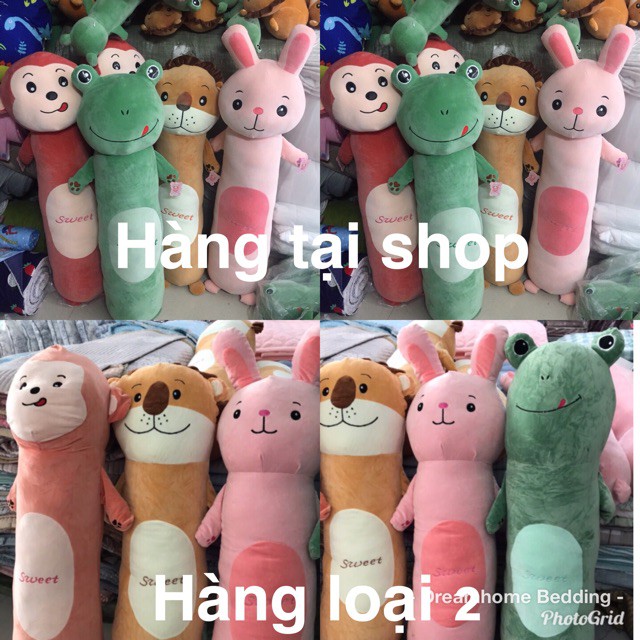 Gối ôm hình thú đáng yêu cho bé (3 Size 55, 70, 90 cm)