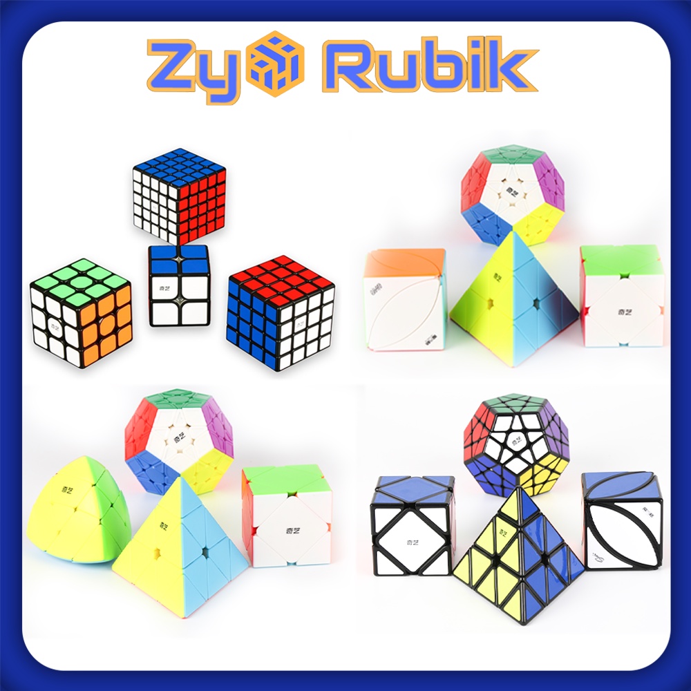 Rubik 3x3 2x2 4x4 5x5 Biến Thể Qiyi - Bộ Sưu Tập QiYi Collection Viền đen, Stickerless - Zyo Rubik