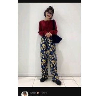 Quần lụa satin hoa nhí UNI
