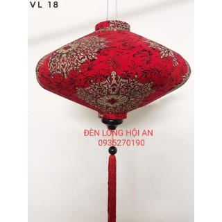 Đèn lồng hội An tròn.tỏi.đĩa bay màu đỏ size 45